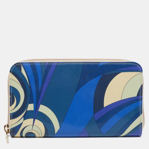 Emilio Pucci Multicolor Printed Patent Leather Zip Around Wallet - Emilio Pucci - Modalova