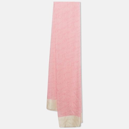 Emporio Armani Pink/Beige Jacquard Modal Blend Stole - Emporio Armani - Modalova