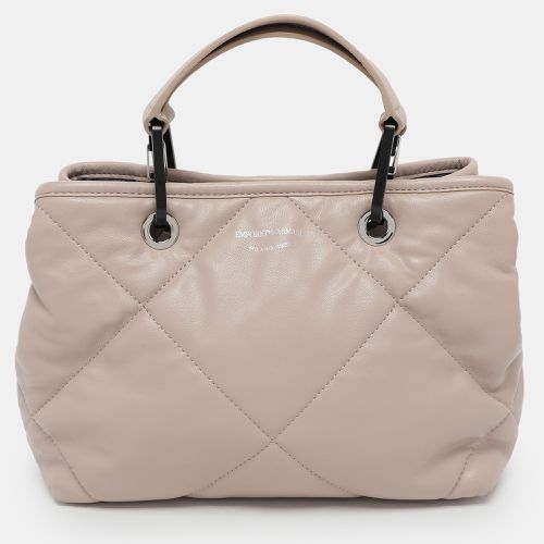 Quilted Leather MyEA Tote - Emporio Armani - Modalova