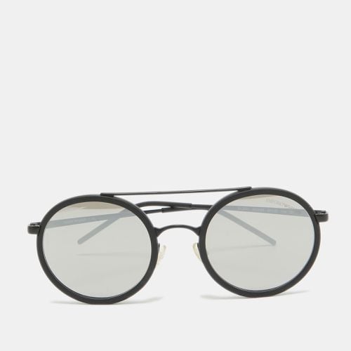 Emporio Armani Black Mirrored EA 2041 Round Sunglasses - Emporio Armani - Modalova