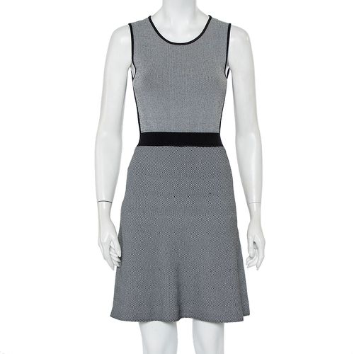 Emporio Armani Monochrome Patterned Knit Skater Dress S - Emporio Armani - Modalova