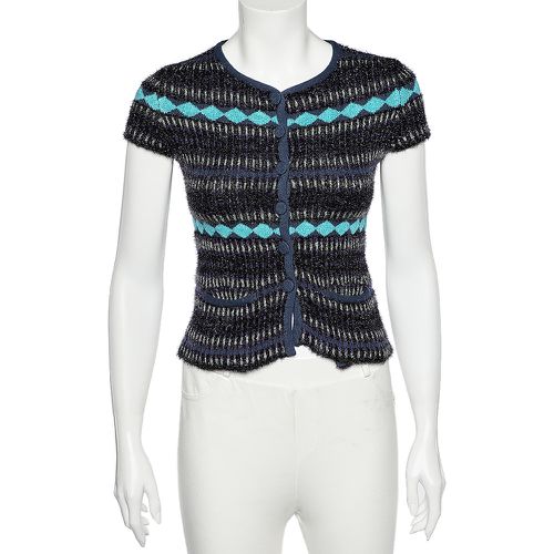 Emporio Armani Multicolor patterned Lurex Knit Button Front Top S - Emporio Armani - Modalova