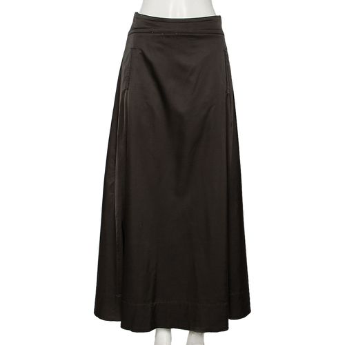 Emporio Armani Dark Grey Sateen Pocketed Maxi Skirt M - Emporio Armani - Modalova