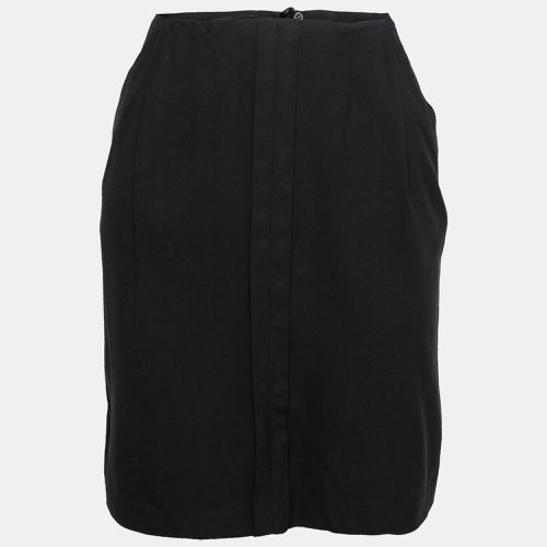 Emporio Armani Black Crepe Pleat Detail Short Skirt M - Emporio Armani - Modalova