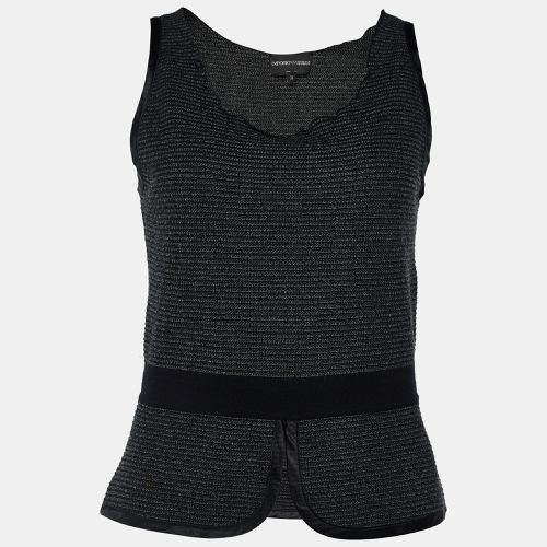 Emporio Armani Black Knit Sleeveless Top S - Emporio Armani - Modalova