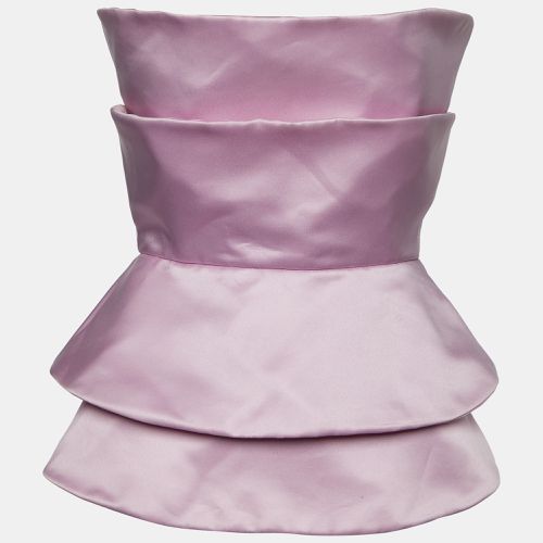 Emporio Armani Pink Silk Satin Strapless Top M - Emporio Armani - Modalova