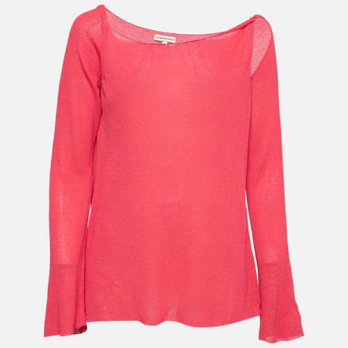 Emporio Armani Vintage Pink Cut Out Detail Blouse L - Emporio Armani - Modalova