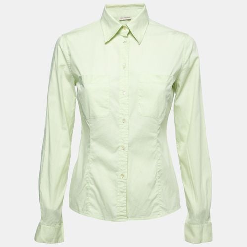 Emporio Armani Lime Green Cotton Button Down Shirt M - Emporio Armani - Modalova