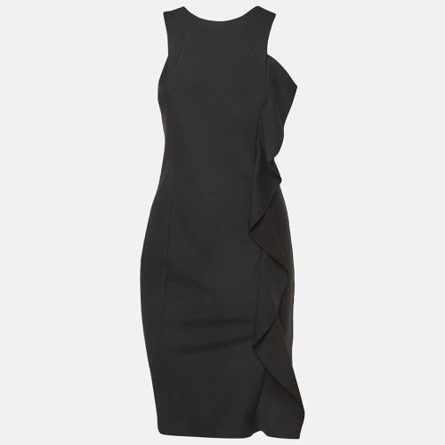 Emporio Armani Black Jersey Ruffled Short Dress M - Emporio Armani - Modalova