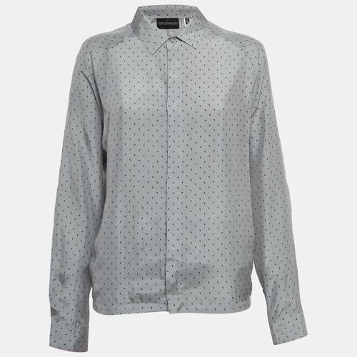 Emporio Armani Grey Paisley Print Silk Shirt S - Emporio Armani - Modalova