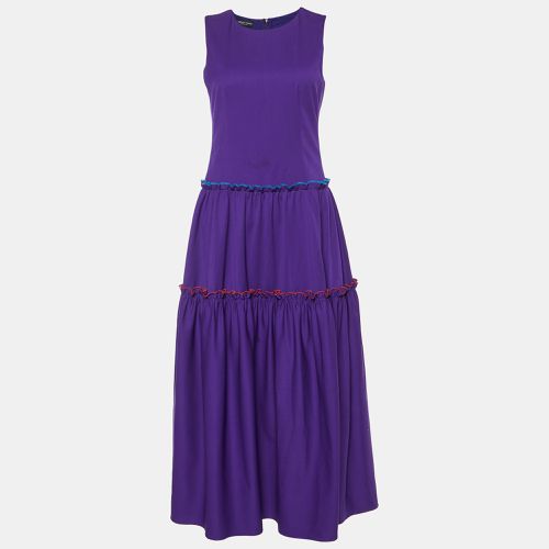 Wool Ruffled Midi Dress S - Emporio Armani - Modalova