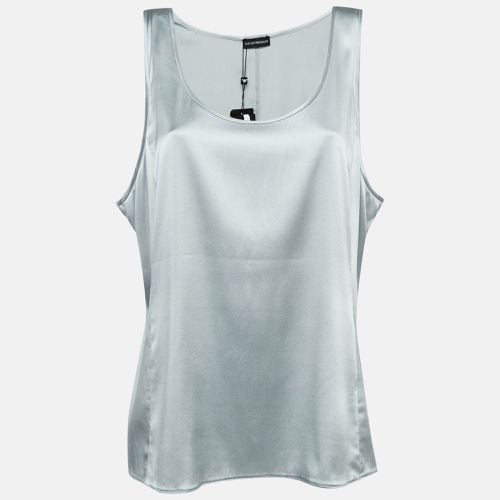 Emporio Armani Grey Satin Tank Top XL - Emporio Armani - Modalova