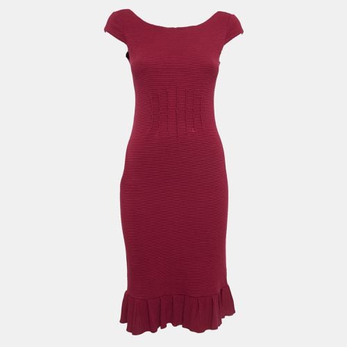 Textured Knit Flounce Mini Dress S - Emporio Armani - Modalova