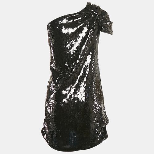 Sequined Mesh One-Shoulder Mini Dress M - Emporio Armani - Modalova