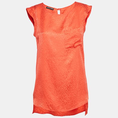 Dobby Silk Sleeveless Top S - Emporio Armani - Modalova