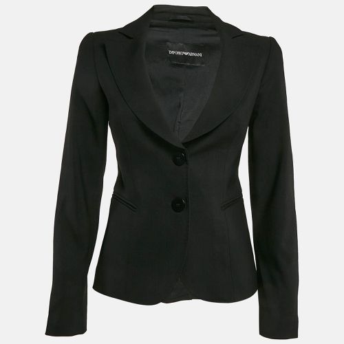 Emporio Armani Black Wool Blend Tailored Blazer S - Emporio Armani - Modalova