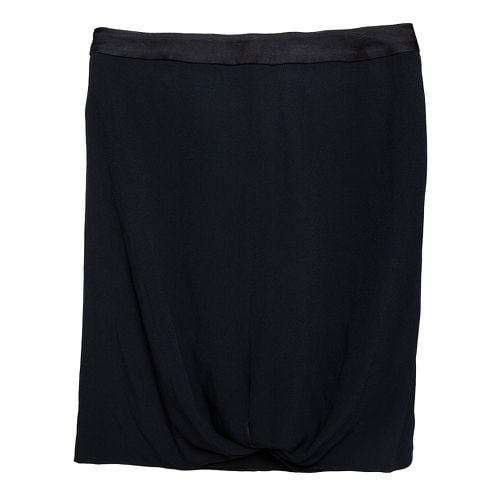 Emporio Armani Black Crepe Draped Knot Detail Mini Skirt S - Emporio Armani - Modalova