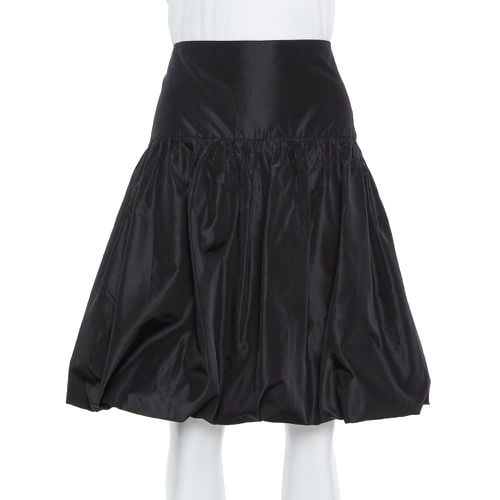 Emporio Armani Black Taffeta Gathered Short Skirt L - Emporio Armani - Modalova