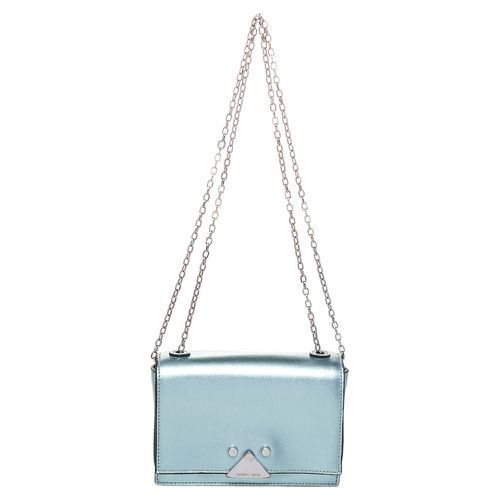 Emporio Armani Metallic Mint Green Leather Chain Shoulder Bag - Emporio Armani - Modalova