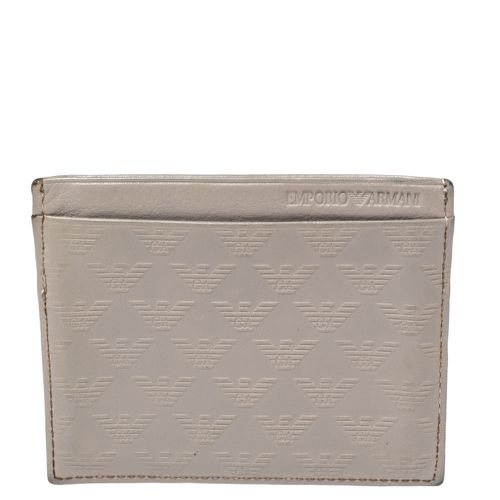 Emporio Armani Grey Leather Card Holder - Emporio Armani - Modalova