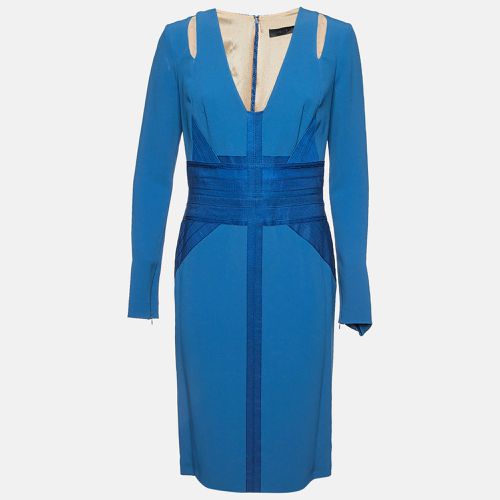 Elie Saab Blue Crepe Long Sleeve Midi Dress M - Elie Saab - Modalova