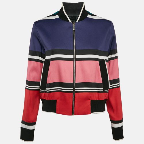 Elie Saab Multicolor Striped Zip Up Bomber Jacket S - Elie Saab - Modalova