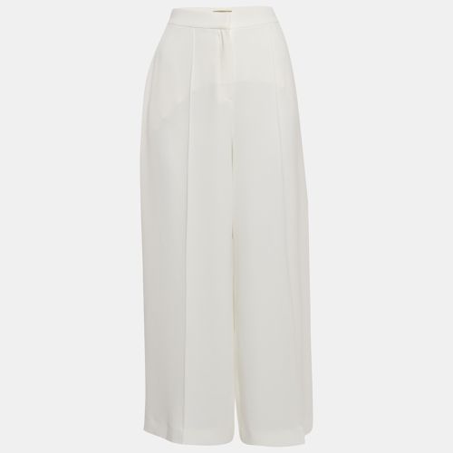 Elie Saab White Crepe Wide Leg Trousers S - Elie Saab - Modalova