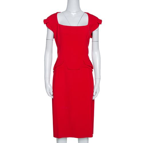 Elie Saab Red Stretch Crepe Midi Dress M - Elie Saab - Modalova