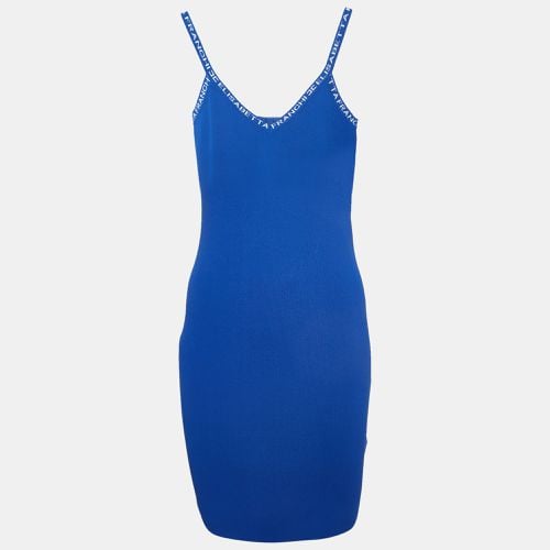 Elisabetta Franchi Blue Rib Knit Mini Dress M - Elisabetta Franchi - Modalova