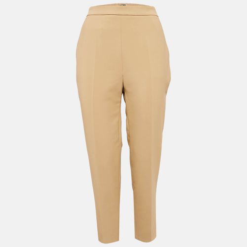 Elisabetta Franchi Brown Crepe Button Detail Trousers M - Elisabetta Franchi - Modalova