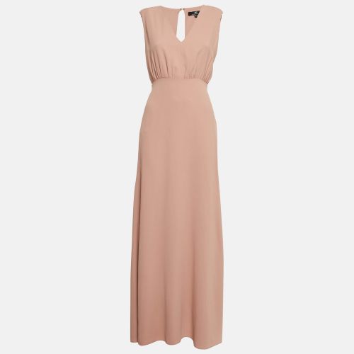 Elisabetta Franchi Beige Crepe Sleeveless Maxi Dress M - Elisabetta Franchi - Modalova