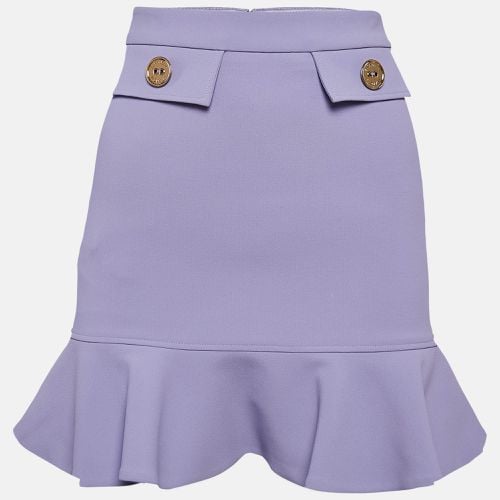 Elisabetta Franchi Purple Georgette Flounce Mini Skirt S - Elisabetta Franchi - Modalova