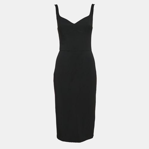 Elisabetta Franchi Black Stretch Crepe Sheath Dress S - Elisabetta Franchi - Modalova