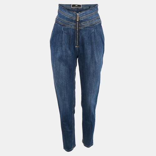 Elisabetta Franchi Blue Denim High-Rise Skinny Jeans S Waist 27" - Elisabetta Franchi - Modalova