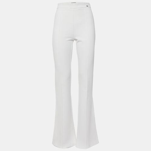 Elisabetta Franchi White Crepe Wide-Leg Pants M - Elisabetta Franchi - Modalova