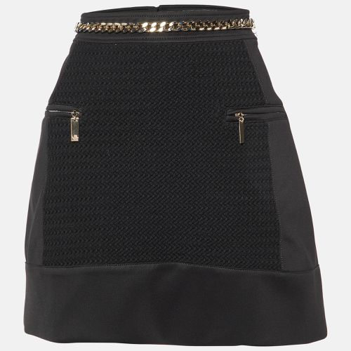 Elisabetta Franchi Black Jersey Waist Chain Detail Mini Skirt L - Elisabetta Franchi - Modalova