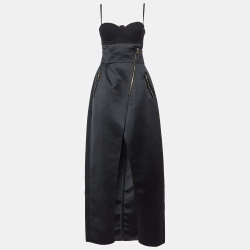 Elisabetta Franchi Black Satin Top and Skirt Set M - Elisabetta Franchi - Modalova