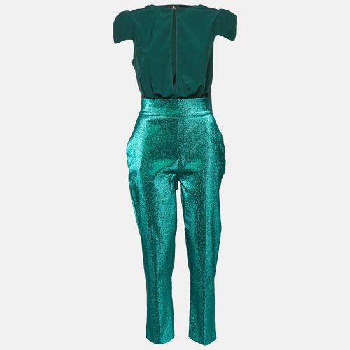 Elisabetta Franchi Green Bodysuit & Lurex Trousers Set L - Elisabetta Franchi - Modalova