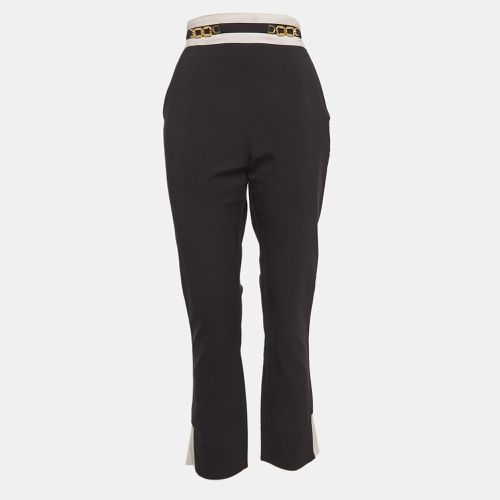 Elisabetta Franchi Black Embellished Stretch Knit Trousers L - Elisabetta Franchi - Modalova