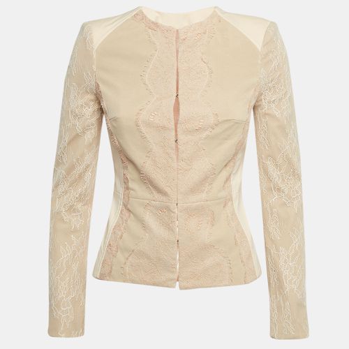 Lace and Jersey Round Neck Jacket M - Elisabetta Franchi - Modalova