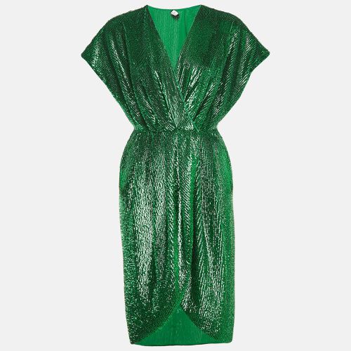 Elisabetta Franchi Green Sequin Crepe Midi Dress L - Elisabetta Franchi - Modalova