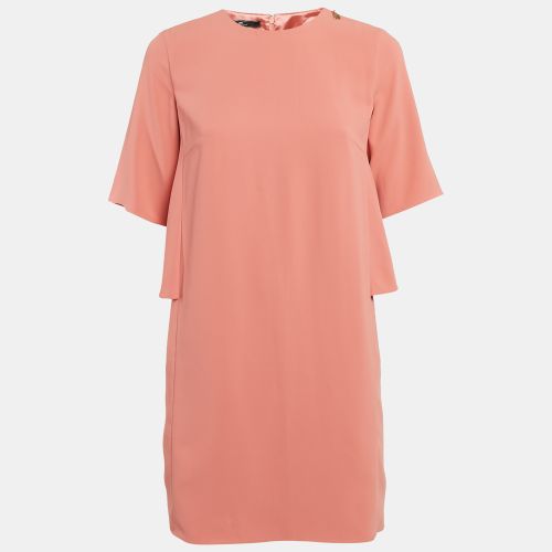 Elisabetta Franchi Peachy Pink Crepe Mini Dress M - Elisabetta Franchi - Modalova