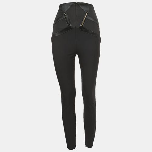 Elisabetta Franchi Black Stretch Crepe High Waist Skinny Trousers S - Elisabetta Franchi - Modalova