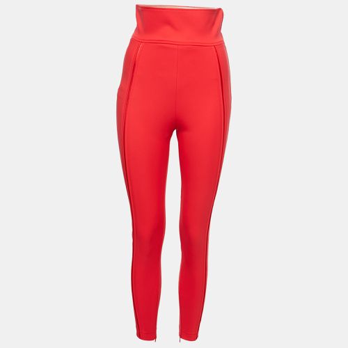 Elisabetta Franchi Red Stretch Crepe High-Waist Skinny Trousers S - Elisabetta Franchi - Modalova