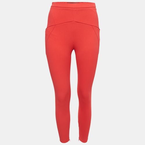 Elisabetta Franchi Coral Pink Crepe Slim Fit Pants S - Elisabetta Franchi - Modalova