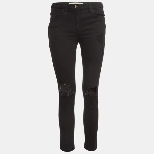 Elisabetta Franchi Black Distressed Denim Skinny Jeans M Waist 30" - Elisabetta Franchi - Modalova