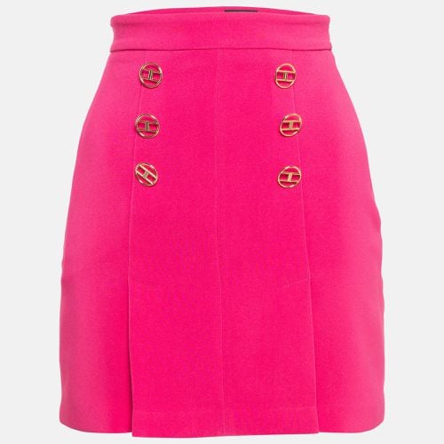 Elisabetta Franchi Pink Logo Embellished Mini Skirt S - Elisabetta Franchi - Modalova