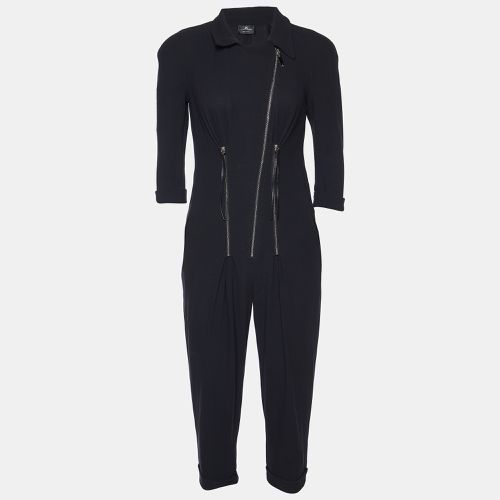 Elisabetta Franchi Black Crepe Zip Detail Jumpsuit S - Elisabetta Franchi - Modalova