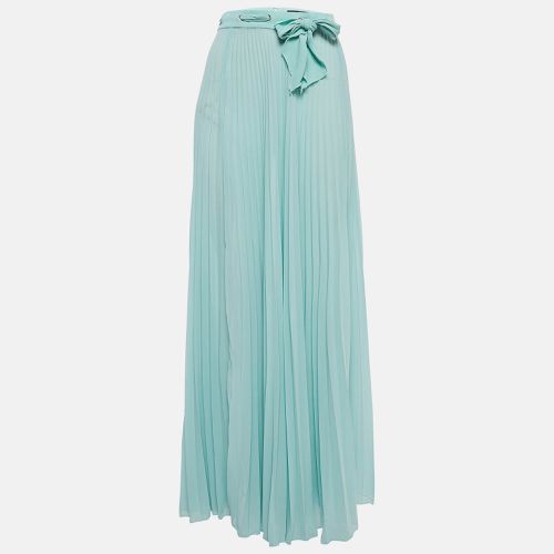 Elisabetta Franchi Mint Green Chiffon Plisse Maxi Skirt M - Elisabetta Franchi - Modalova