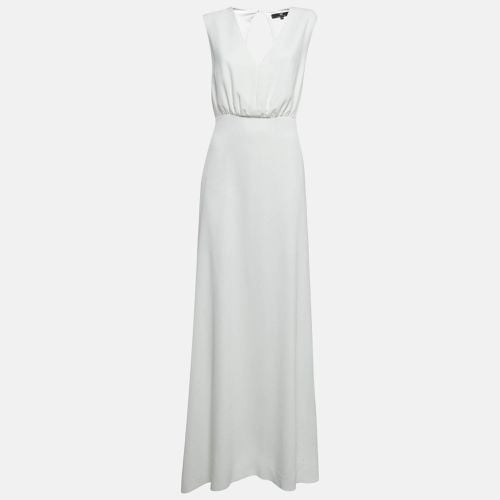 Elisabetta Franchi White Crepe Back Open Maxi Dress M - Elisabetta Franchi - Modalova